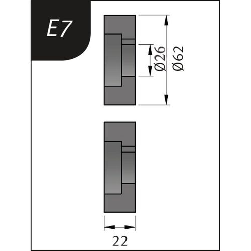 Productimage for Typ E7, Ø 62 x 26 x 22 mm