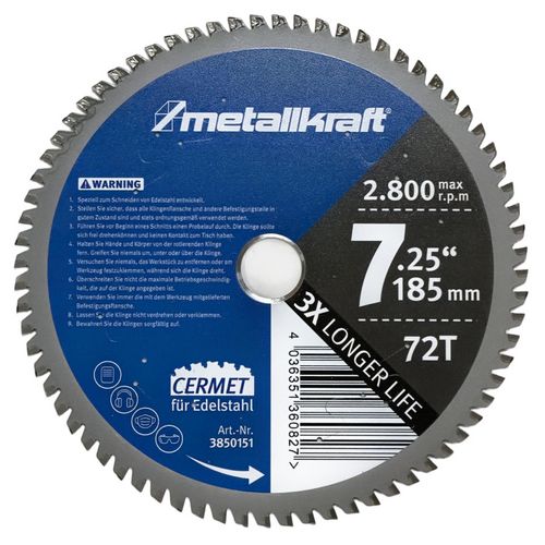Productimage for Ø 185 x 1,8/1,4 x 22 mm Z72
