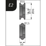 Productimage for Typ E2, Ø 96 x 55 x 50 mm, R 10 / 7.5 mm
