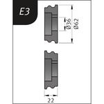 Productimage for Typ E3, Ø 62 x 26 x 22 mm