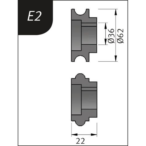 Productimage for Typ E2, Ø 62 x 26 x 22 mm