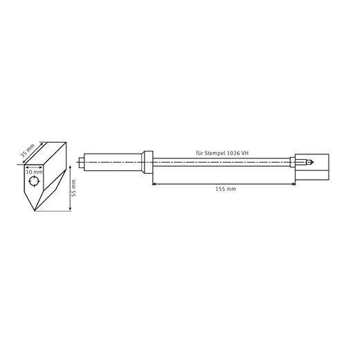 Productimage for 60 °, laterally drilled with M 6 thread for 1026 VH