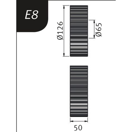 Productimage for Typ E8, Ø 126 x 65 x 50 mm