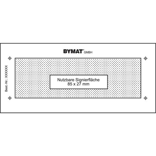 Productimage for 1/2 DIN A7, effective area 85 x 27 mm, plastic frame