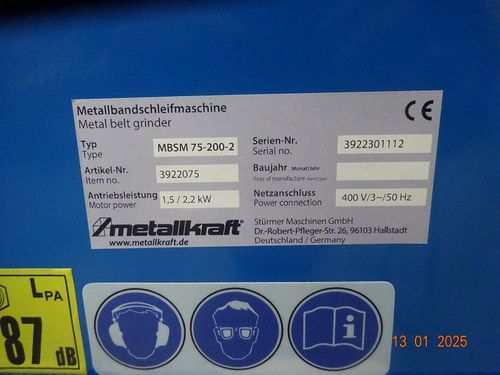 Productimage for MBSM 75-200-2 Metallbandschleifmaschine