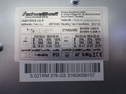 Productimage for CRAFT-STICK 161P Elektrodeninverter